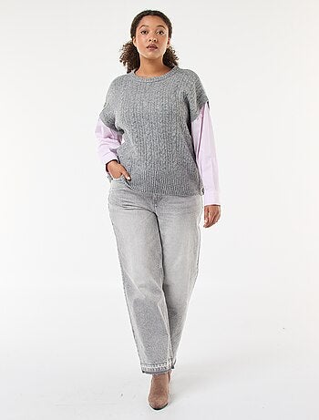 Camisola 2-em-1 com camisa