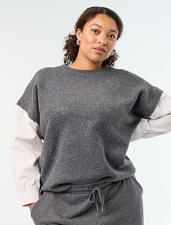 Camisola 2-em-1 com camisa