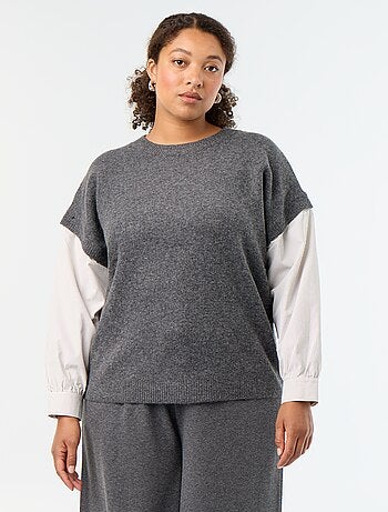 Camisola 2-em-1 com camisa