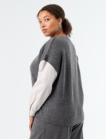Camisola 2-em-1 com camisa