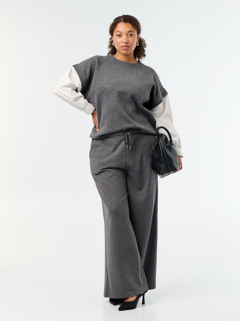 Camisola 2-em-1 com camisa Cinza - Kiabi