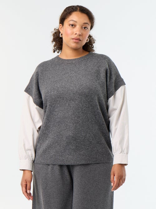 Camisola 2-em-1 com camisa - Kiabi