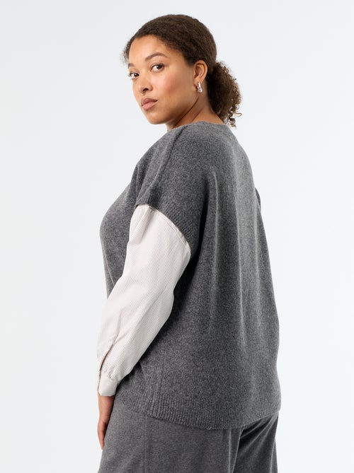 Camisola 2-em-1 com camisa - Kiabi
