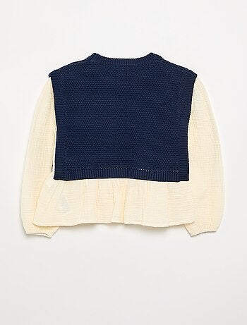 Camisola 2 em 1 efeito blusa
