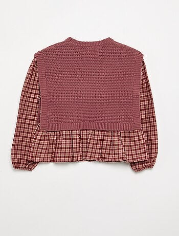 Camisola 2 em 1 efeito blusa