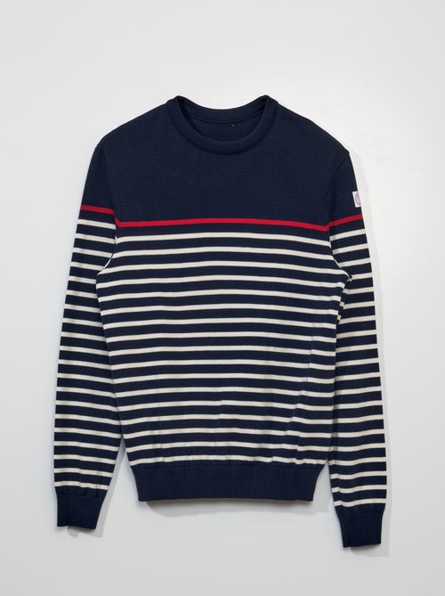 Camisola à marinheiro com gola redonda - Fabricado em França - Kiabi