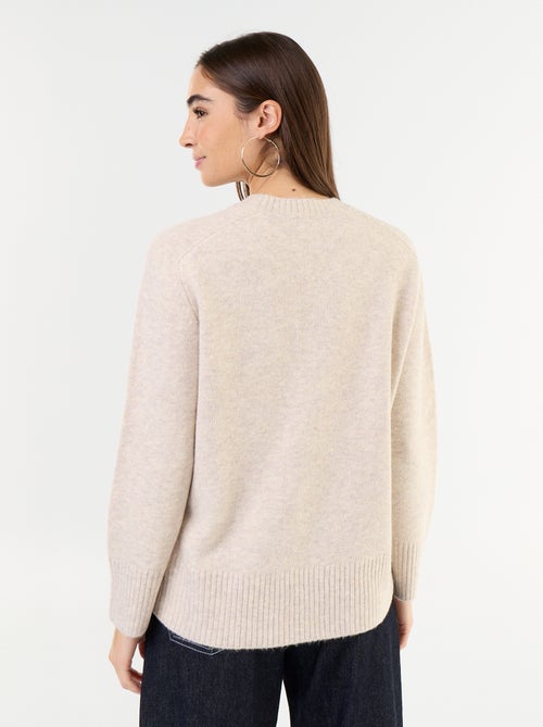 Camisola alongada em malha mesclada - Kiabi