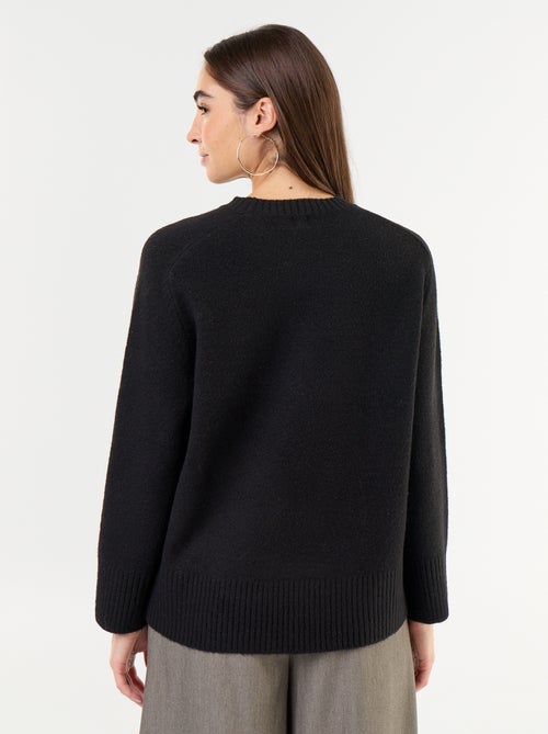 Camisola alongada em malha mesclada - Kiabi
