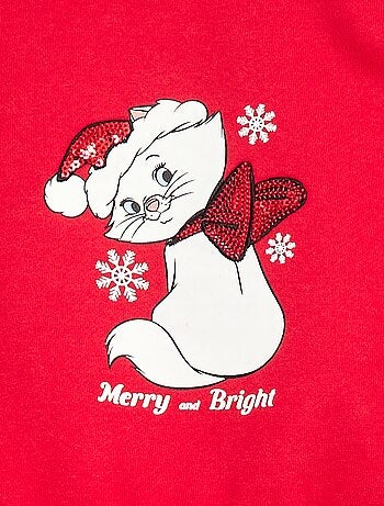 Camisola animada fantasia 'Disney' 'Marie' em algodão