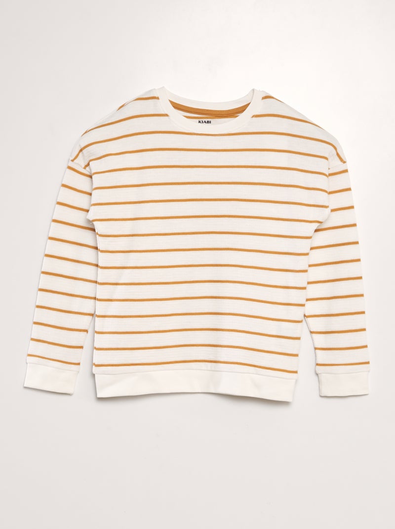 Camisola às riscas BRANCO - Kiabi
