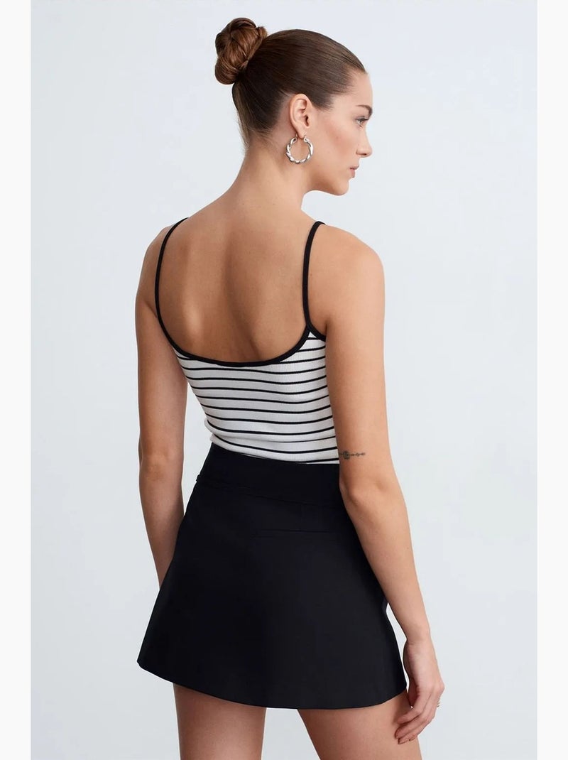 Camisola às riscas dilvin Branco Preto - Kiabi