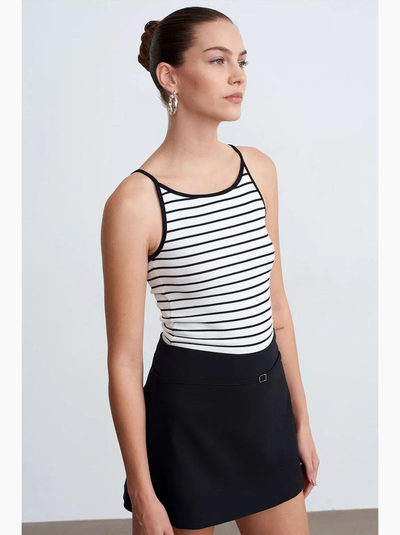 Camisola às riscas dilvin Branco Preto - Kiabi