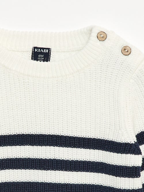 Camisola às riscas em algodão - Kiabi