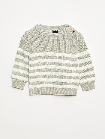 Camisola de algodão às riscas
