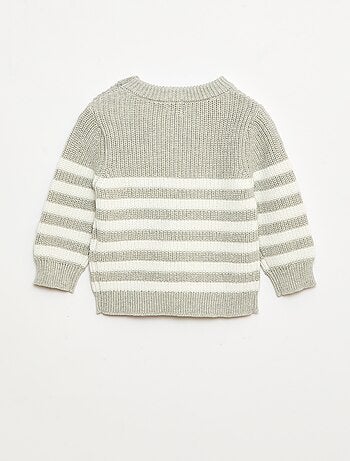 Camisola de algodão às riscas