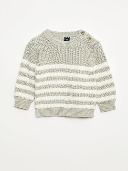 Camisola às riscas em algodão - Kiabi