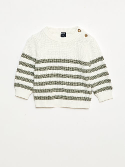 Camisola às riscas em algodão - Kiabi