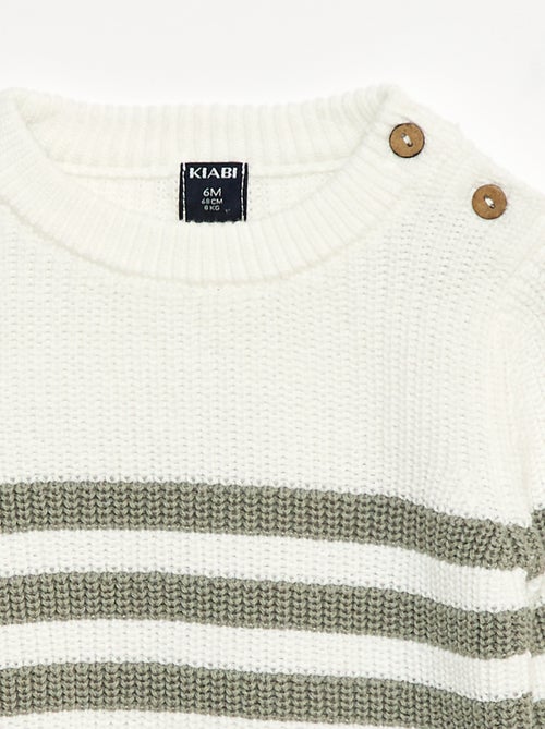 Camisola às riscas em algodão - Kiabi