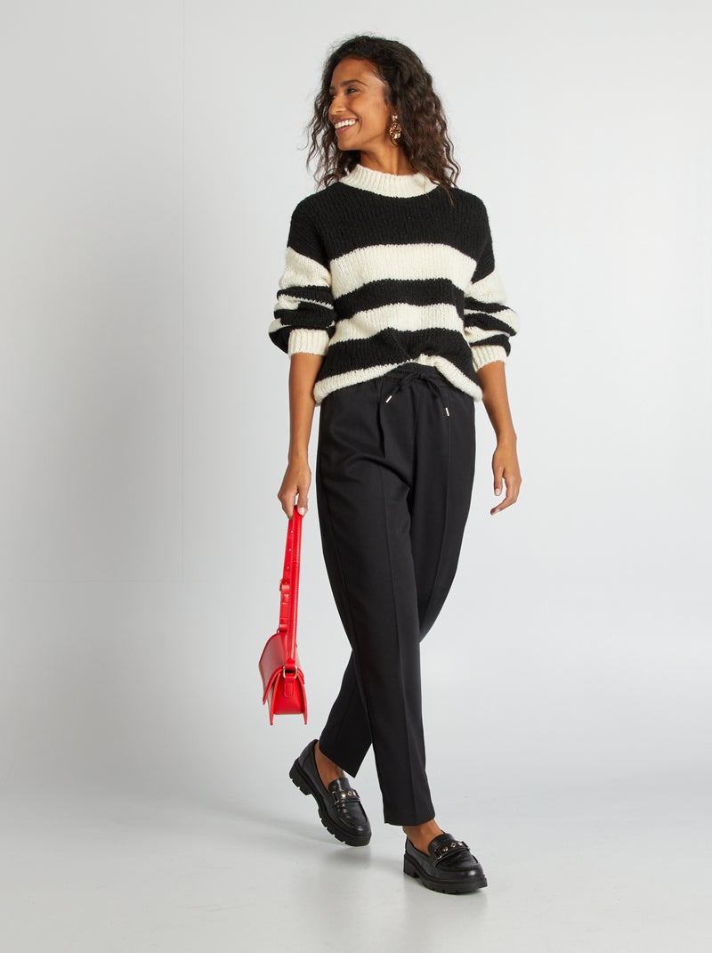 Camisola às riscas 'JDY' PRETO - Kiabi