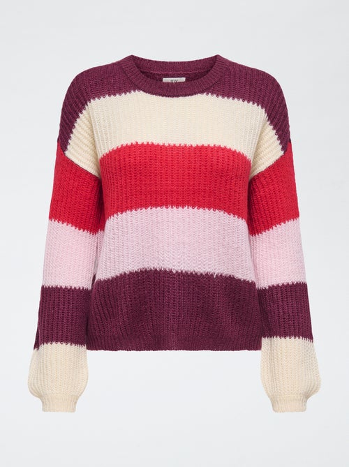 Camisola às riscas 'JDY' - Kiabi