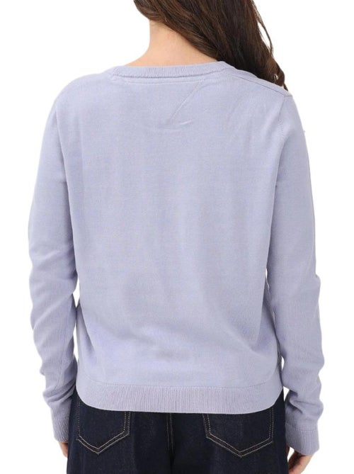 Camisola Azul de Mulher Tommy Hilfiger com Decote em V - Kiabi Camisola Azul de Mulher Tommy Hilfiger com Decote em V - Kiabi