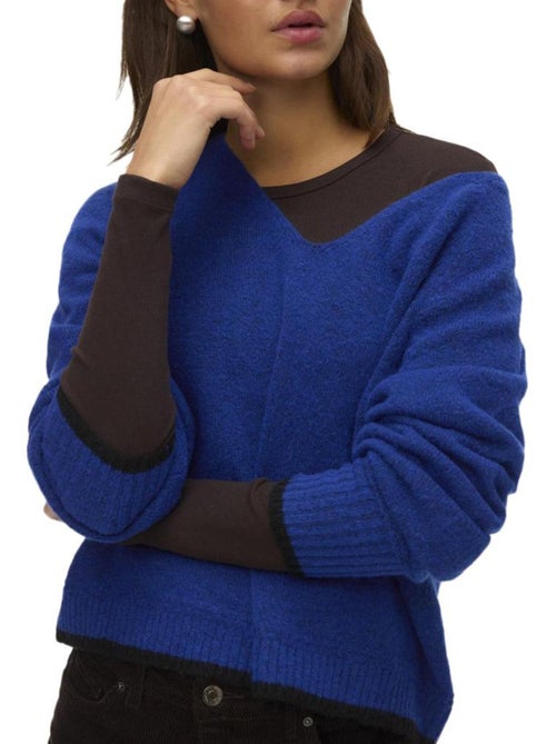 Camisola Azul Elétrico Vero Moda Maquarius para Mulher - Kiabi Camisola Azul Elétrico Vero Moda Maquarius para Mulher - Kiabi