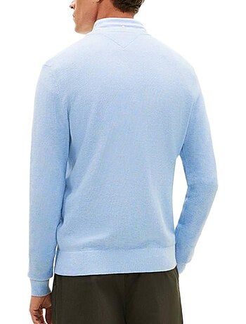 Camisola azul pastel estruturada de homem tommy hilfiger