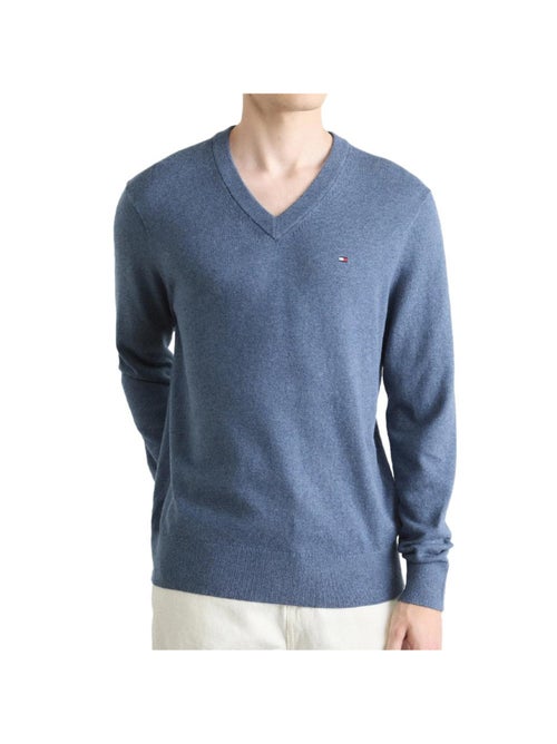 Camisola azul tommy hilfiger pima para homem - Kiabi Camisola azul tommy hilfiger pima para homem - Kiabi