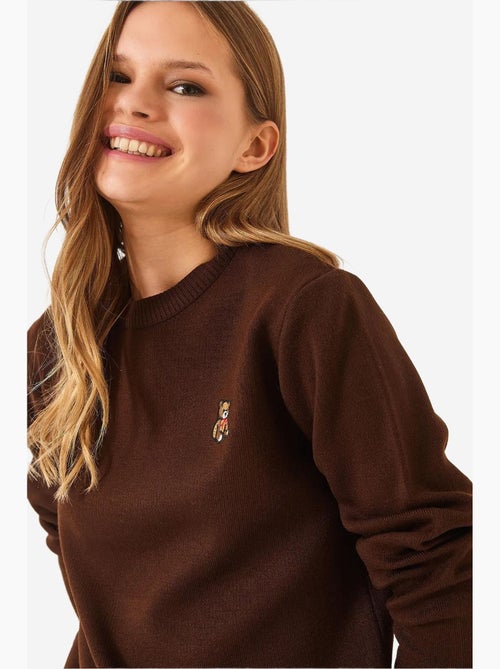 Camisola básica bordada teddy lucci - Kiabi