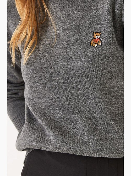 Camisola básica bordada teddy lucci - Kiabi Camisola básica bordada teddy lucci - Kiabi