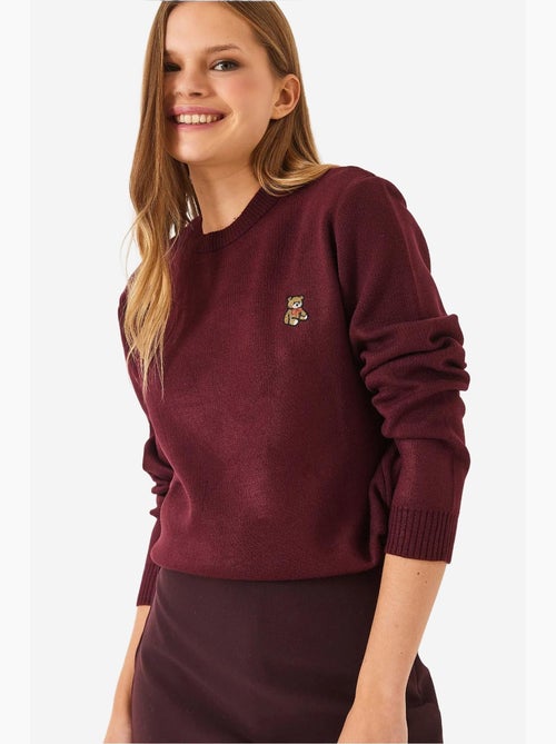 Camisola básica bordada teddy lucci - Kiabi Camisola básica bordada teddy lucci - Kiabi