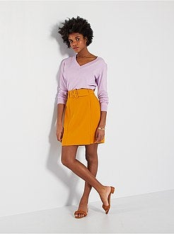 Camisola básica com decote em V - Kiabi