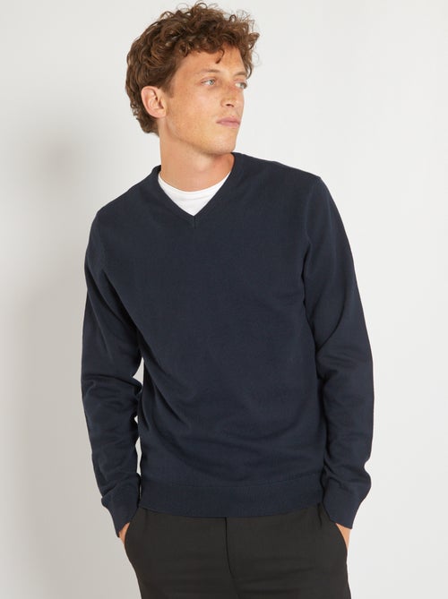 Camisola básica de malha lisa - Kiabi