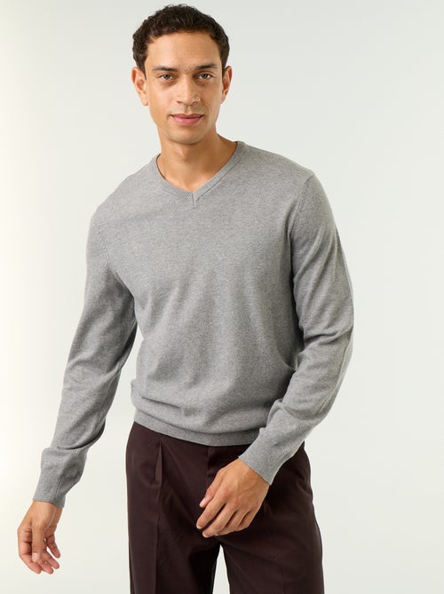 Camisola básica de malha lisa - Kiabi Camisola básica de malha lisa - Kiabi