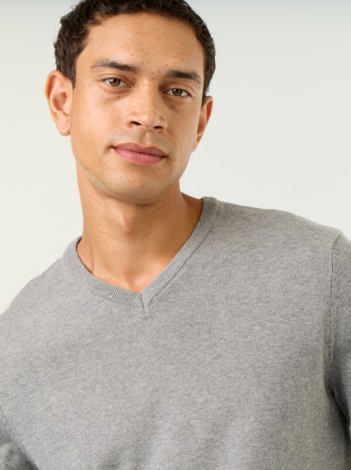 Camisola básica de malha lisa - Kiabi Camisola básica de malha lisa - Kiabi