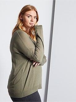 Camisola básica em malha fina - Kiabi