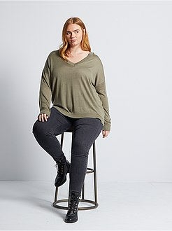 Camisola básica em malha fina - Kiabi