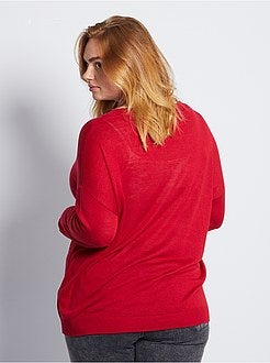 Camisola básica em malha fina - Kiabi