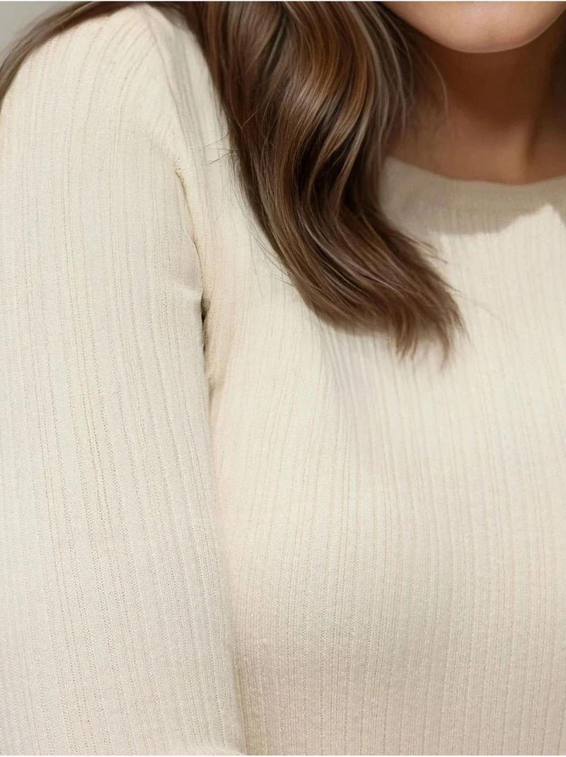 Camisola básica hiccup Branco - Kiabi