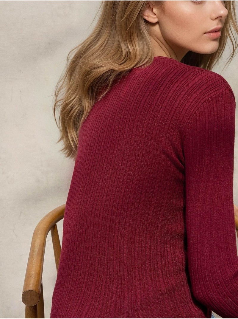 Camisola básica hiccup Vermelho bordô - Kiabi