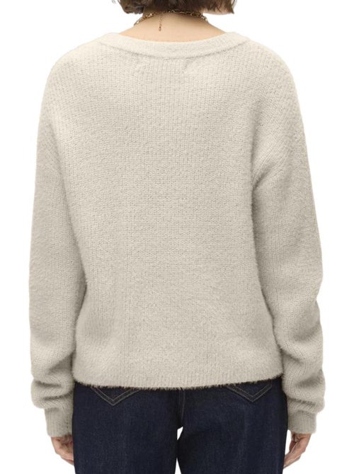 Camisola bege de mulher vero moda com mangas abufar - Kiabi