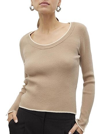 Camisola bege vero moda joan para mulher