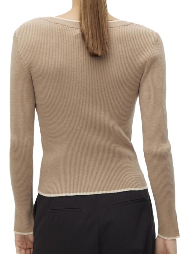 Camisola Bege Vero Moda Joan para Mulher Bege - Kiabi
