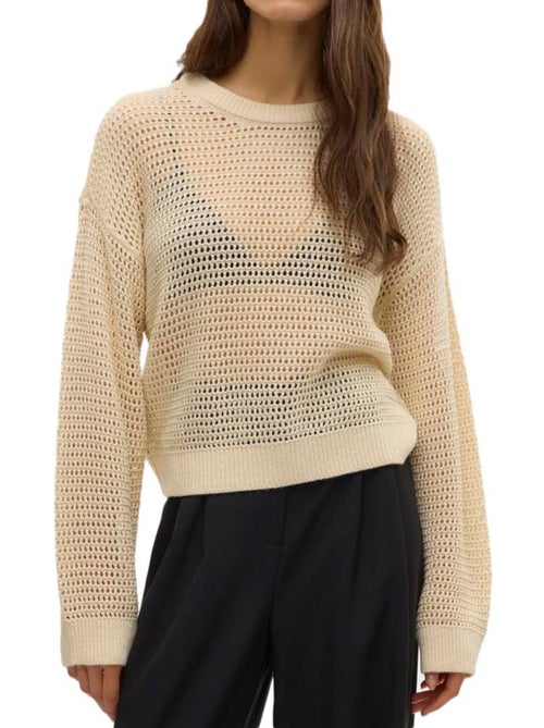 Camisola Bege Vero Moda Madera para Mulher - Kiabi Camisola Bege Vero Moda Madera para Mulher - Kiabi