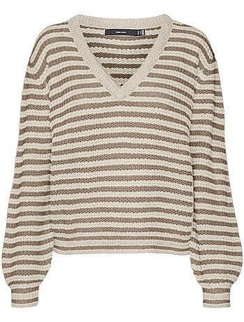 Camisola bege/cru vero moda mearth para mulher