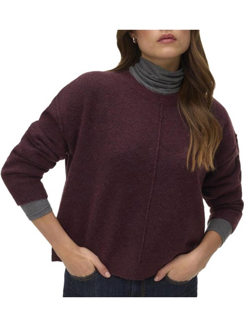 Camisola Besti de Malha Fina Prune Vero Moda para Mulher - Kiabi