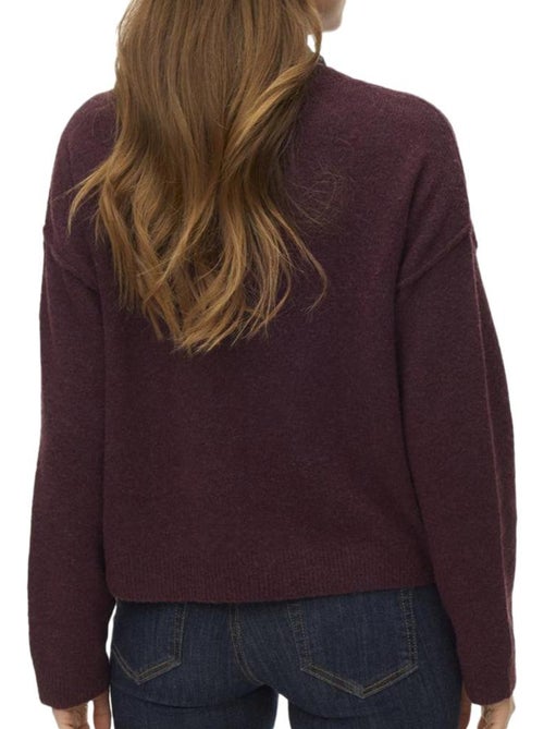Camisola Besti de Malha Fina Prune Vero Moda para Mulher - Kiabi