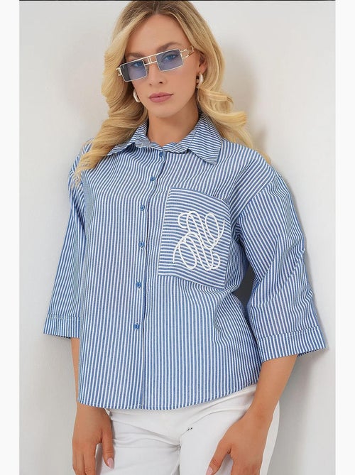 Camisola bordada de bolso único bdart - Kiabi Camisola bordada de bolso único bdart - Kiabi