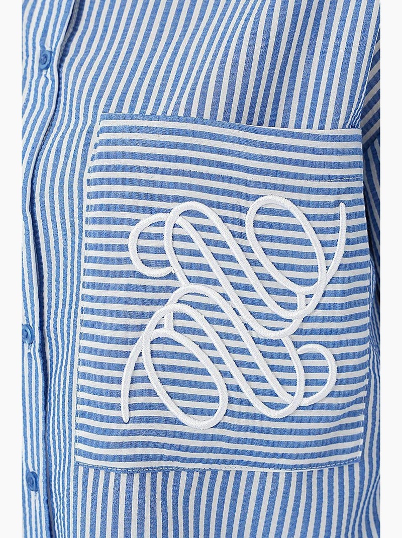 Camisola bordada de bolso único bdart Azul-marinho - Kiabi