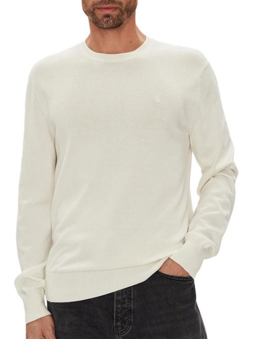 Camisola Branca Calvin Klein Jeans Supima para Homem - Kiabi Camisola Branca Calvin Klein Jeans Supima para Homem - Kiabi